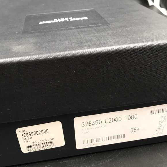 YSL SAINT LAURENT Paris Kid Scamosciato Blk Gold - Picture 8 of 8